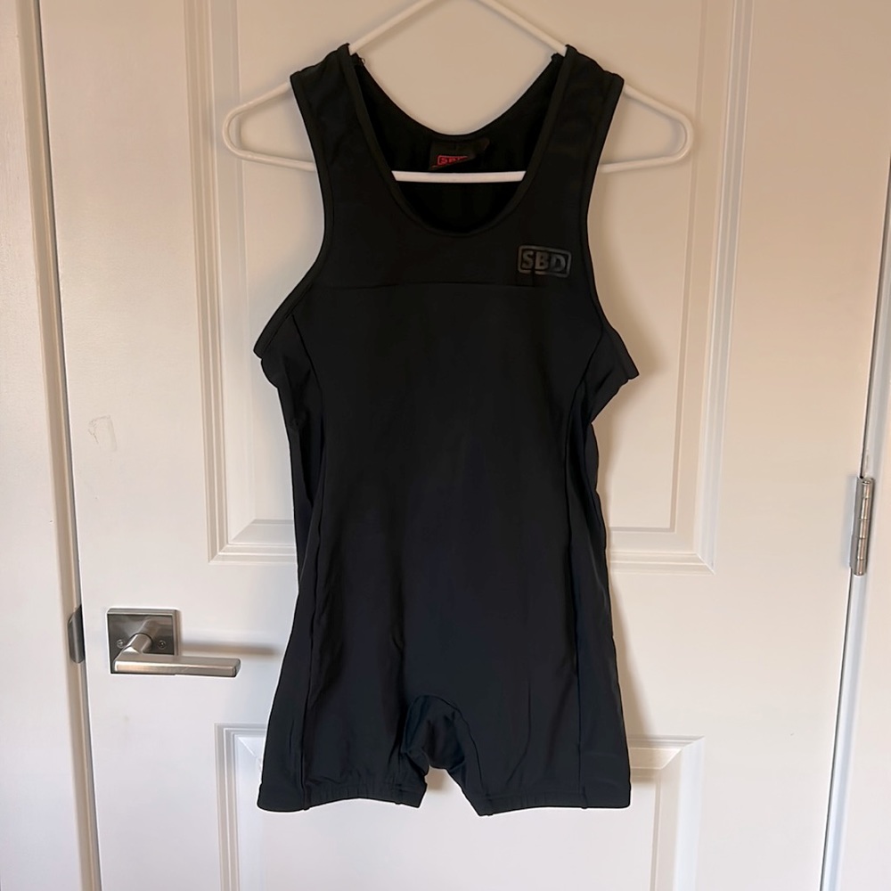 SBD powerlifting singlet, black sz M